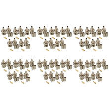 60 Sets 3-Piece BNC Male RG58 Plug Crimp Connectors