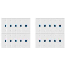 20 Pieces Ethernet Wall Outlet Plate Cat6 RJ45 Wall Plate Jack Female to Female Ethernet Inline Coupler Plates Ethernet