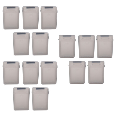 15Pcs 3.5 Inch IDE  HDD Hard Drive Disk Plastic Storage Box Case Enclosure Cover Gray