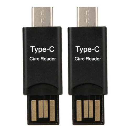 2X USB 3.1 Type C USB-C to Micro- TF Card Reader Adapter for  PC Cellphone