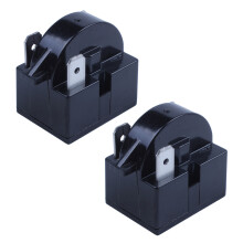 2X 3PIN Terminals Refrigerator PTC Relay 12 Ohm Resistance