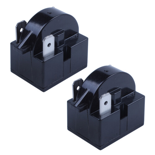 2X 3PIN Terminals Refrigerator PTC  Relay 12 Ohm Resistance