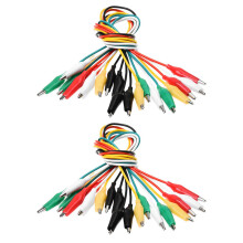 20Pcs 5-Colors Double Ended Alligator Clips Test Lead Jumper Wire 50cm