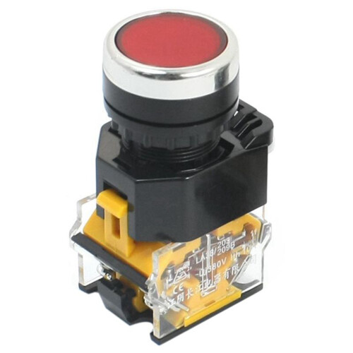 8Pcs 22mm Mount 10A 380V DPST Rot Grün Momentary Push Button 2