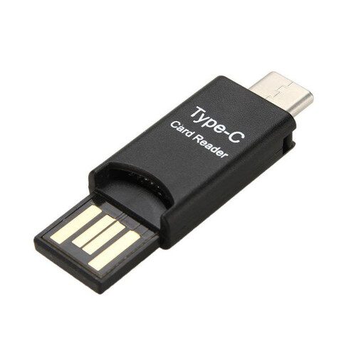 2X USB 3.1 Type C USB-C to Micro- TF Card Reader Adapter for  PC Cellphone 1