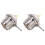 2X UHF Female SO239 Jack Bulkhead Solder Panel Mount RF Straight Connector,silver 1