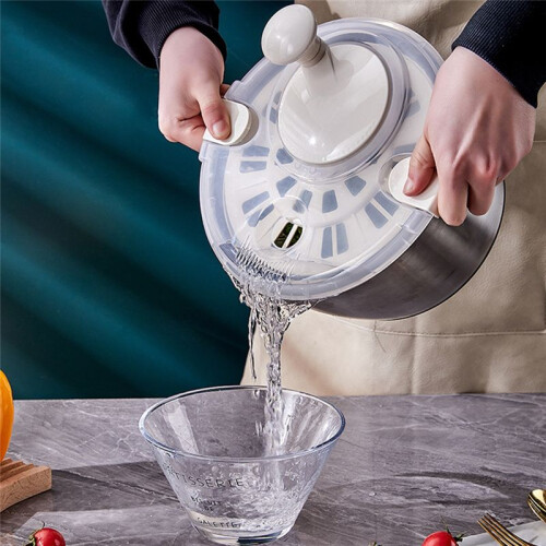 Salad Spinner Fruit Spinner Filter Home Kitchen Salad Spinner, Lettuce Spinner, Fruit Washer Black Liner 2