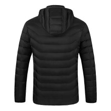 (XXXL, Black Nine) USB Charging Electrothermal Jacket Smart Heating Hooded Coat for Women Men
