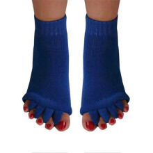 (Sapphire) Yoga Socks for Women Non Slip Ankle Half Toe Socks for Yoga Ballet Home Leisure