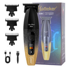 Haarschneider G56 Barttrimmer, Trimmer für Haare & Bart, 8000 RPM, LED-Display Gelb