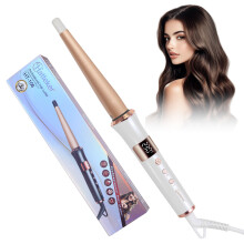Appareil Friser 9 mm,HATTEKER Revêtement Céramique,Boucles Serrées & VolumineusesBlanc