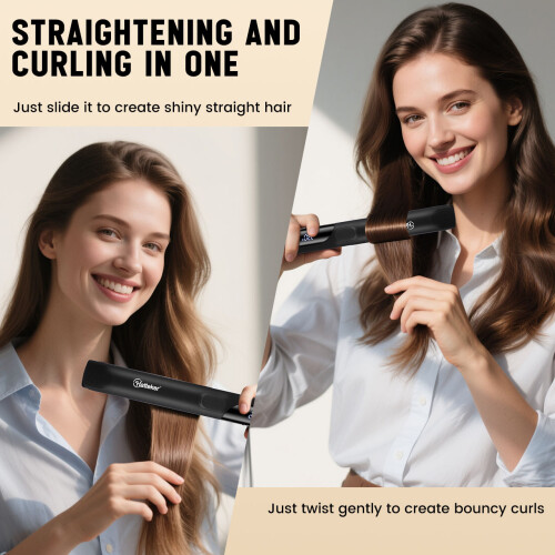 Locken- und Glätteisen HATTEKER HT-118 2-in-1 Schwarz 2