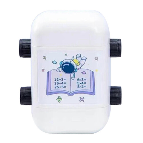 (White) Mathematics Digital Stamps Roller Addition/Subtraction Methods Roller-Seal for Kids