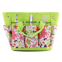 (Fresh Little Red Flower) Multi-pocket Garden Tools Storage Bag Multifunctional Large Capacity Tote Bag Waterproof for Outdoor Courtyard New