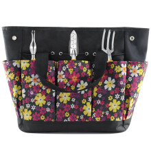 (Little Red Flowers) Multi-pocket Garden Tools Storage Bag Multifunctional Large Capacity Tote Bag Waterproof for Outdoor Courtyard New