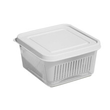 (White) Kitchen Plastic Food Container Durable Food Storage Box Saving Your Time and Money
