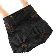 (M, Black) Women\'s High Waist Underwear Solid Color Panty Shapewear for Women Girl Daily Utility