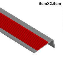 (5cmX2.5cm, Red) PVC Stair Step Anti-Slip Strip for Schools Kindergartens Indoor Outdoor Stairs Tiles Marble Floors New