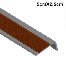 (5cmX2.5cm, Brown) PVC Stair Step Anti-Slip Strip for Schools Kindergartens Indoor Outdoor Stairs Tiles Marble Floors New