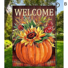 (2) Halloween Theme Flag Double-Sided Printing Holiday Banner Creative Party Decoration for Home Garden Bar New