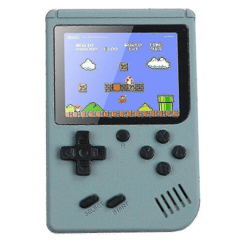 (GREY) Gameboy Built-in 500 Classic Game Retro Video Game Console_f Wzz