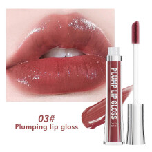 (3) Natural-Looking Mirror Lip Gloss High Pigment Moisturizing Glossy for Lady Beauty Lip Makeup