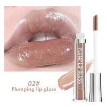 (2) Natural-Looking Mirror Lip Gloss High Pigment Moisturizing Glossy for Lady Beauty Lip Makeup