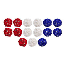 15 Palline Decorative In Rattan per il Giorno 'Indipendenza, Decorazioni per La Casa, Vasi Artigianali, Ciotole, Tavolo, Forniture per Feste A