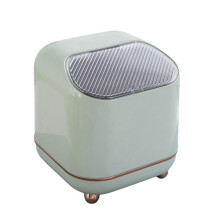 (Grass Green) Desk Lidded Waste Baskets Double Wall Lidded Trash Bins for Car Nightstand Office Table
