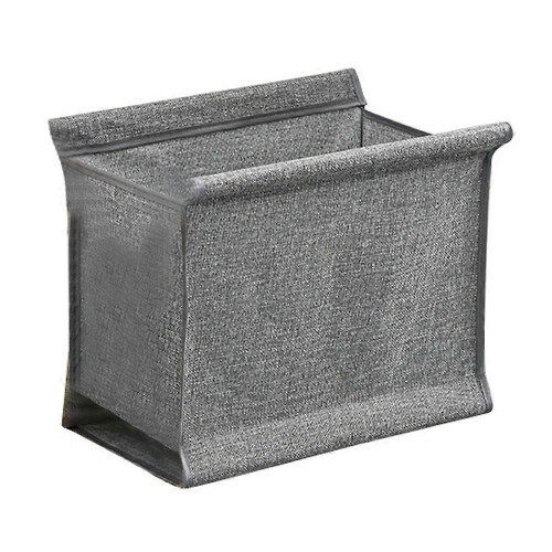 (Small, Imitation Hemp Grey) Household Dirty Clothes Basket Folding Solid Wood Frame Laundry Basket