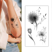 (3) Waterproof Arm Tattoo Stickers Mysterious Sexy Design Body Art Tattoo Stickers for Body Face Arms Legs