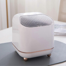 (Elegant White) Desk Lidded Waste Baskets Double Wall Lidded Trash Bins for Car Nightstand Office Table