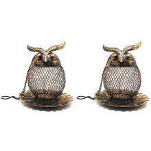 Alimentador de PáSsaros Selvagens para Jardim Ao Ar Livre, Alimentador de PáSsaros Selvagens de Malha de Metal para DecoraçãO de Quintal de Jardim