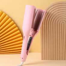 (US Plug, Pink) French 32mm egg roll water ripple curling iron power: US standard - purple - curling iron;