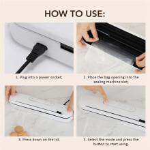 Vacuum Sealer Household Kitchen Vacuum Machine Food Preservation and Sealing Machine Wet and Dry Use EU Plug