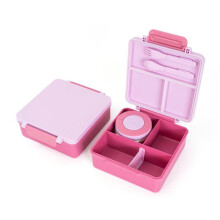 Bento-Lunchbox für Kinder mit Besteck, Auslaufsichere Lunch-Lebensmittelbehälter für Kinder, Thermoisolierte Warmhaltedose A