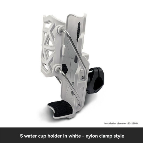 Universal Bicycle Water Bottle Holder Adjustable Handlebar Cup Cage for MTB Road Cycling White