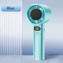 (blue) Mini Handheld Fan 120 Speed Portable Bladeless Desktop Fans Rechargeable Instant Cooling With Ice Mode For Men Women New