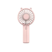 (Pink) Portable Handheld Fan Small Cooling Fan USB Rechargeable Eyelash Eyelash Mute Cooler Handheld Fan Mini USB Rechargeable Desk