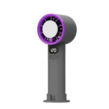 (120 Speed grey) Mini Handheld Fan 120 Speed Portable Bladeless Desktop Fans Rechargeable Instant Cooling With Ice Mode For Men Women New
