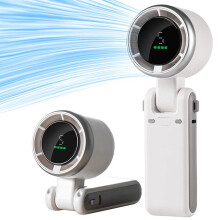 (WHITE, Other) Hand-held Folding High-speed Turbo Fan 2026 New Portable Hanging Neck Outdoor Violence Wind Desktop Fan Pocket Fans