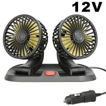 (2 Head 12V Car cigar) 3 Heads Car Fan 360 Adjustable Cooling Fan USB/12V/24V Car Electric Fan 2 Speed Silent Cooler for Dashboard RV Truck SUV