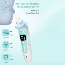 Baby Nose Cleaner Silicone Adjustable Suction Electric Child Nasal Aspirator Safety Convenient Low Noise