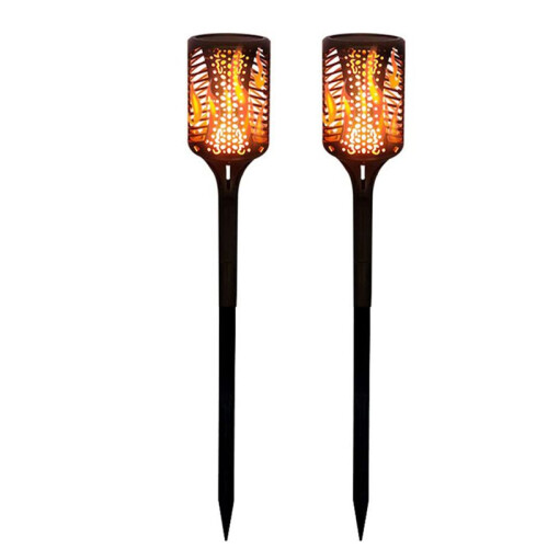 2Pcs 99LEDs Solar Torch Lights Flickering Flame Outdoor Lantern Solar Powered Decorative Lighting