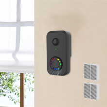 Plug-in Air Purifier Air Filter Removes Dust,Pet Dander, HEPA Filter Fan for Kitchen, Office, Pet Room Eu Plug Black