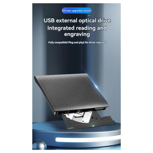 3.0 USB External DVD Drive High-Speed Portable CD/DVD +/-RW Burner for Laptop Windows Linux 2