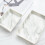 Ceramic Storage Tray Nordic Style Rectangular Marble Pattern Practical Decoration Jewelry Display Tray,Gray Large 2