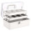 3-Layer Plastic Dividing Storage Box  Organizer with Adjustable Spacers Portable Handled Art Supply Multipurpose 1