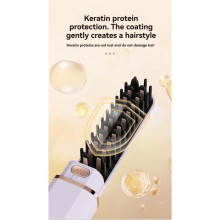 Cordless Portable Straightening Brush Straightening Brush Negative Ion Hot Comb Hair Straightener for Women B