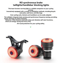ROCKBROS Bike Lights IPX6 Waterproof Rear Light 5 Modes Bike Lamp with Intelligent Brake Sensor for Safe Night Riding